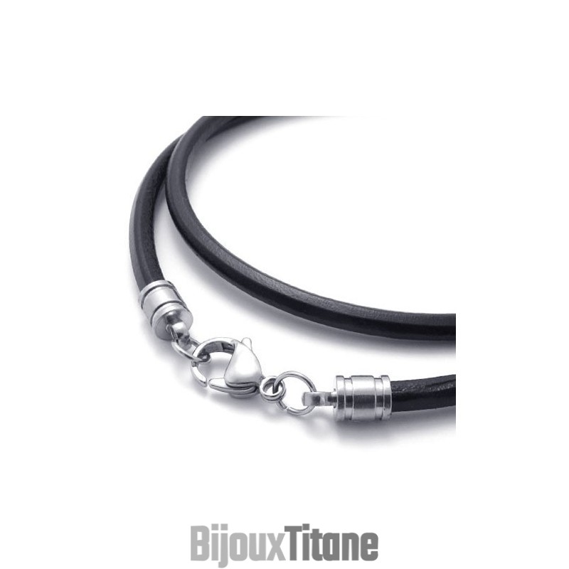 Collier En Cuir Titane De Qualité Supérieure, Design Professionnel Et Couleurs Délicates