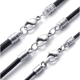 Collier En Cuir Titane De Qualité Supérieure, Design Professionnel Et Couleurs Délicates
