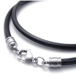 Collier En Cuir De Qualité Stable Aux Couleurs Délicates Et À La Fabrication Soignée