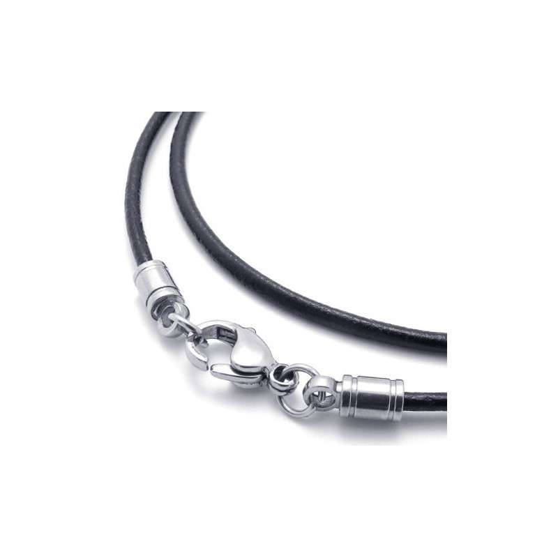 Collier En Cuir Titane D'Excellente Qualité, Aux Couleurs Délicates Et Finement Travaillées Collier En Cuir Titane D'Excellente Qualité, Aux Couleurs Délicates Et Finement Travaillées