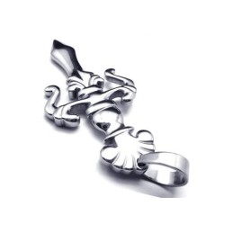 Collier Avec Pendentif Croix Et Épée En Titane Pur Pour Homme