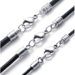 Collier En Cuir Titane D'Excellente Qualité, Aux Couleurs Délicates Et Finement Travaillées
