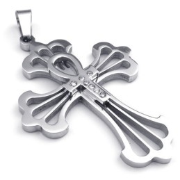 Pendentif Croix En Titane De Qualité Supérieure, Finement Traité, Couleur Brillante