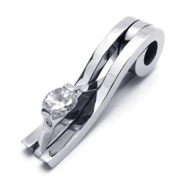 Collier Avec Pendentif En Argent Et Titane Pur Pour Homme (Neuf)
