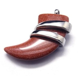 Collier Avec Pendentif Lance Vermillon En Titane Pur Pour Homme