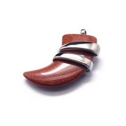 Collier Avec Pendentif Lance Vermillon En Titane Pur Pour Homme
