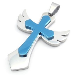 Pendentif Croix En Titane De Qualité Supérieure, Finement Traité Et Aux Belles Couleurs