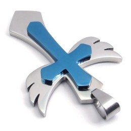 Pendentif Croix En Titane De Qualité Supérieure, Finement Traité Et Aux Belles Couleurs