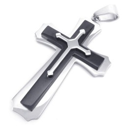 Pendentif Croix En Titane D'Excellente Qualité, Aux Couleurs Délicates Et Finement Traitées