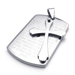 Pendentif Croix En Titane Aux Couleurs Finement Travaillées Pour Une Longue Histoire