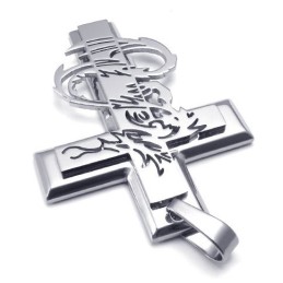 Pendentif Croix En Titane Au Design Moderne Et À La Brillance Des Couleurs Pour Une Longue Histoire