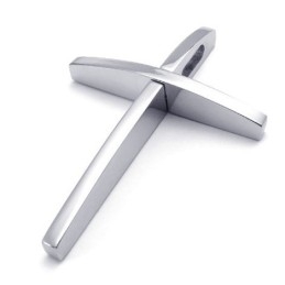Pendentif Croix En Titane, Finement Travaillé, Brillant Et Durable