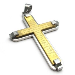 Pendentif Croix En Titane De Renommée Mondiale, Magnifiquement Fabriqué Et Aux Couleurs Éclatantes