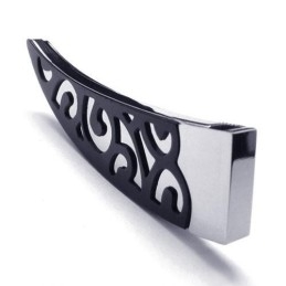 Collier Avec Pendentif En Titane Pur Pour Homme Black Lance 6588