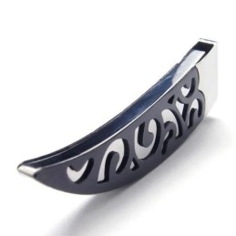 Collier Avec Pendentif En Titane Pur Pour Homme Black Lance 6588