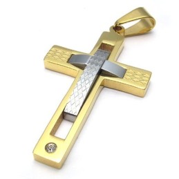 Pendentif Croix En Titane Au Design Attrayant Et À La Brillance Des Couleurs Pour Gagner Les Éloges Chaleureux Des Clients