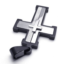 Fabrication Habile, Brillance Des Couleurs Pour Gagner Les Éloges Chaleureux Des Clients Pendentif Croix En Titane