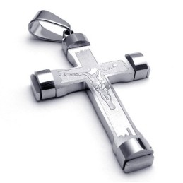 Pendentif Croix En Titane Finement Traité Et Brillant, Vendu Dans Le Monde Entier