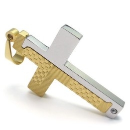 Pendentif Croix En Titane, Finement Travaillé, Brillant Et Durable