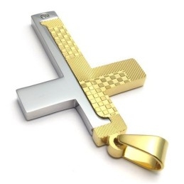 Pendentif Croix En Titane, Finement Travaillé, Brillant Et Durable