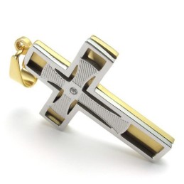 Pendentif Croix En Titane, Finement Travaillé, Brillant Et Durable
