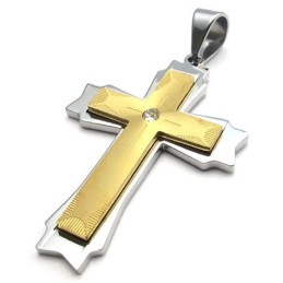 Pendentif Croix En Titane De Belle Conception, Couleur Brillante, Qualité Fiable