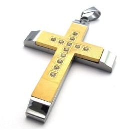 Pendentif Croix En Titane De Qualité Supérieure, Design Magnifique, Couleur Brillante
