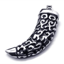 Collier Avec Pendentif Lance En Titane Pur Et Argent Noir Pour Homme