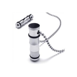 Collier Avec Pendentif En Titane Pur Doré Et Argenté