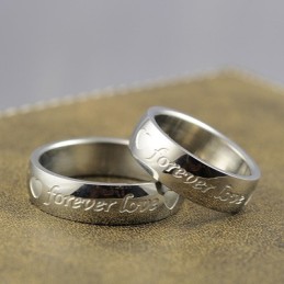 Bague Droite Pour Couple Forever Love