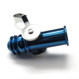 Collier Avec Pendentif Canon En Titane Pur Bleu Pour Homme 6466