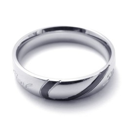 Bague En Titane De Forme Élégante, Couleur Brillante, Excellente Qualité