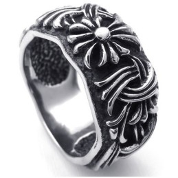 Bague En Titane D'Excellente Qualité, Motifs Tendance, Couleurs Éclatantes