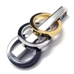 Collier Pendentif À Trois Anneaux En Titane Pur Pour Homme @